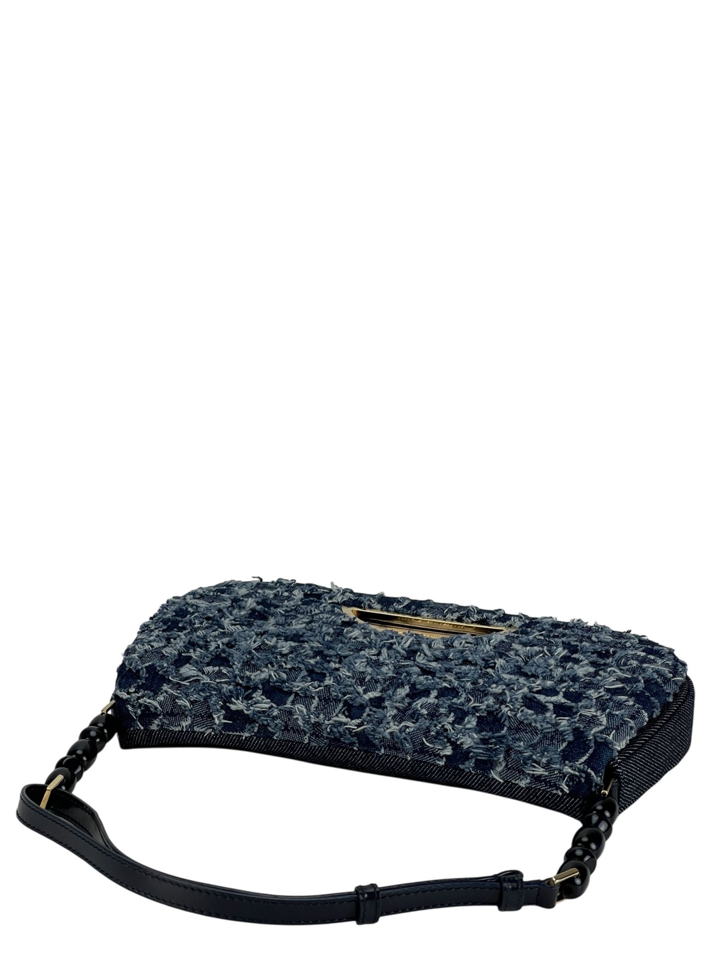 CHRISTIAN DIOR - Malice Denim Maris Pearl Logo One Shoulder Bag