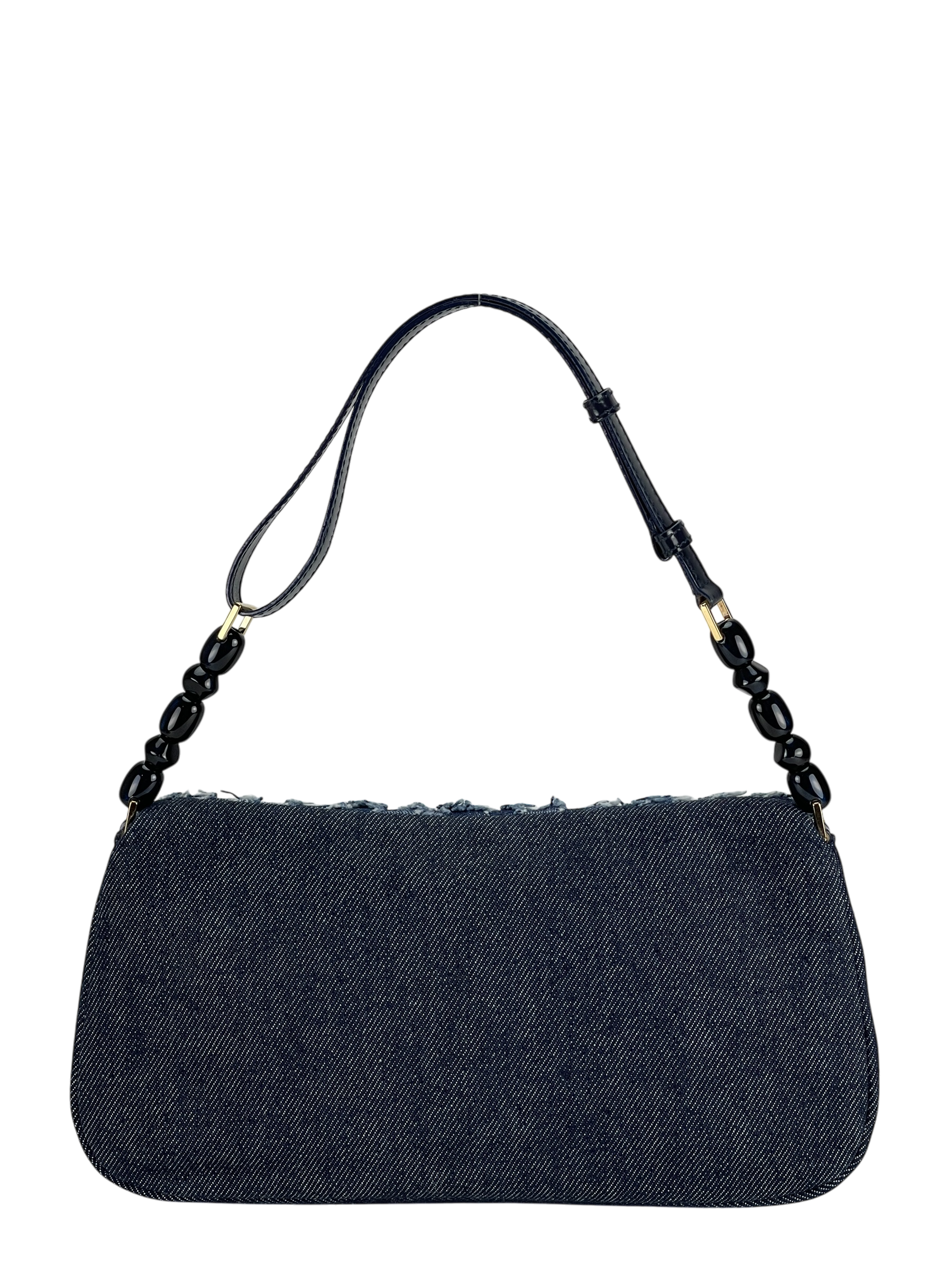 CHRISTIAN DIOR - Malice Denim Maris Pearl Logo One Shoulder Bag