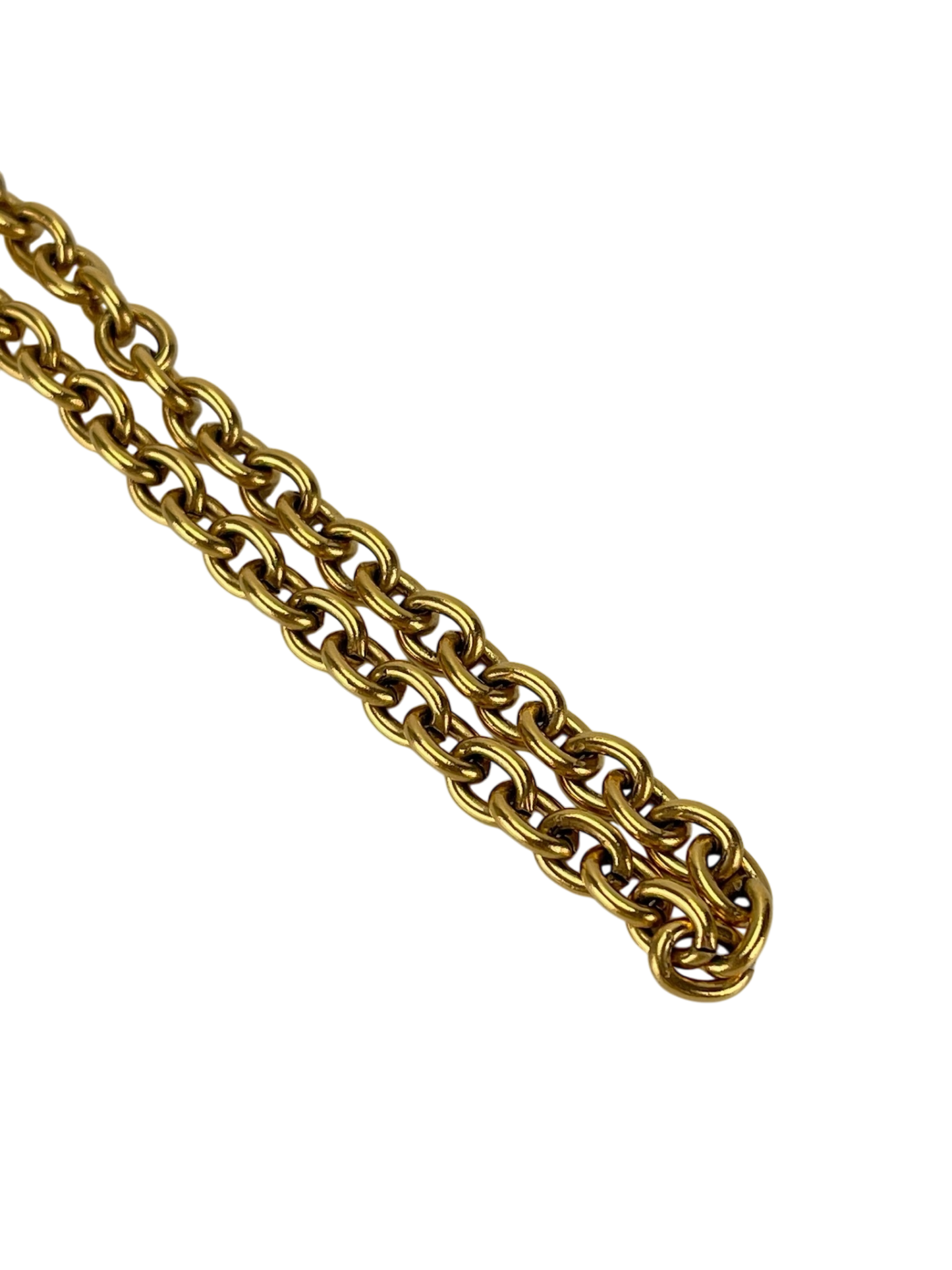 CHANEL - Gold CC logo Metal Necklace