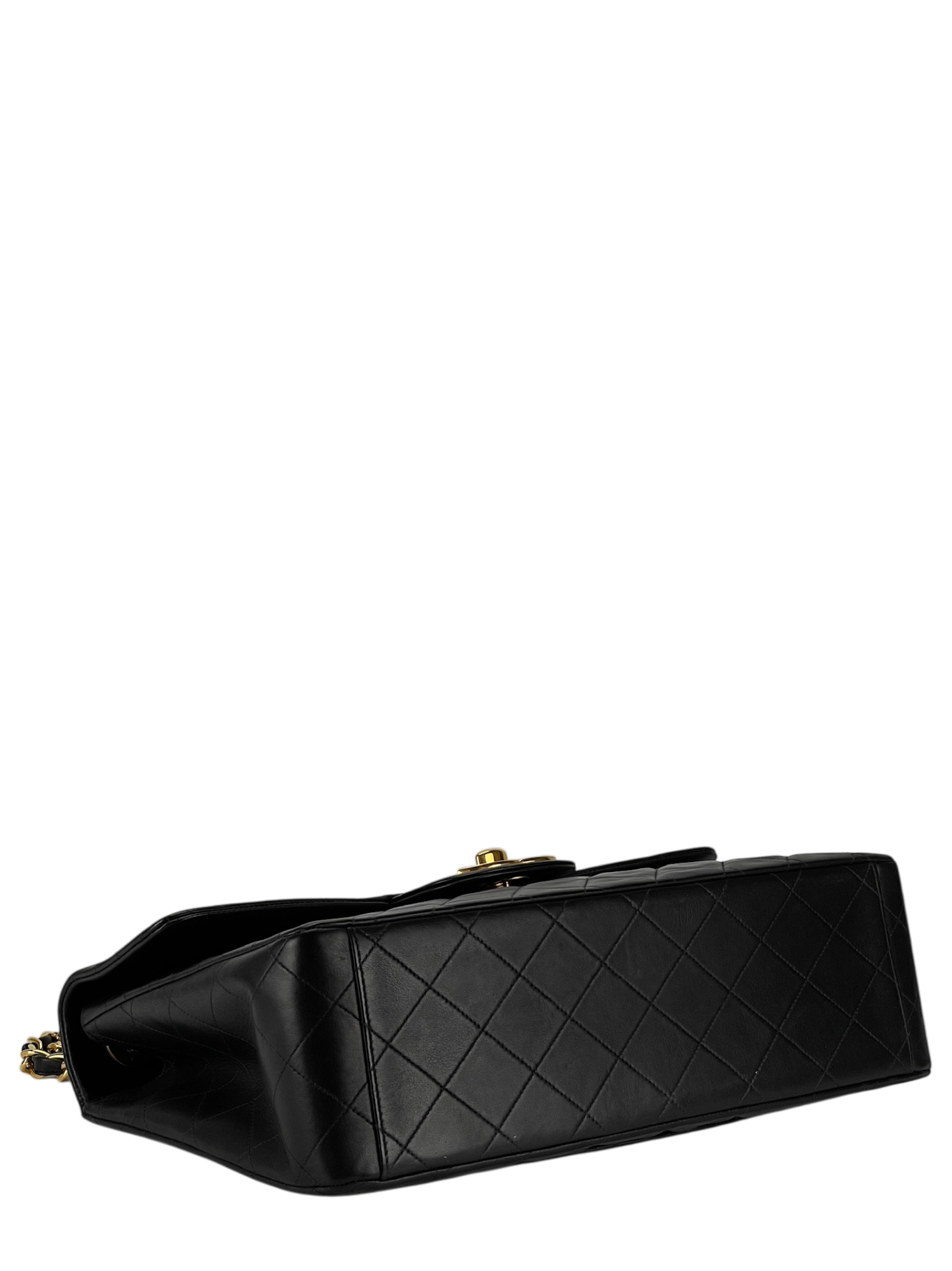 CHANEL - Black Lambskin Jumbo Flap Bag