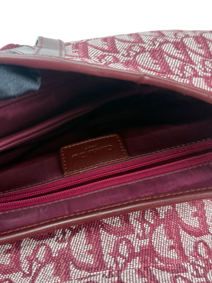 CHRISTIAN DIOR - Red Trotter Saddle Handbag