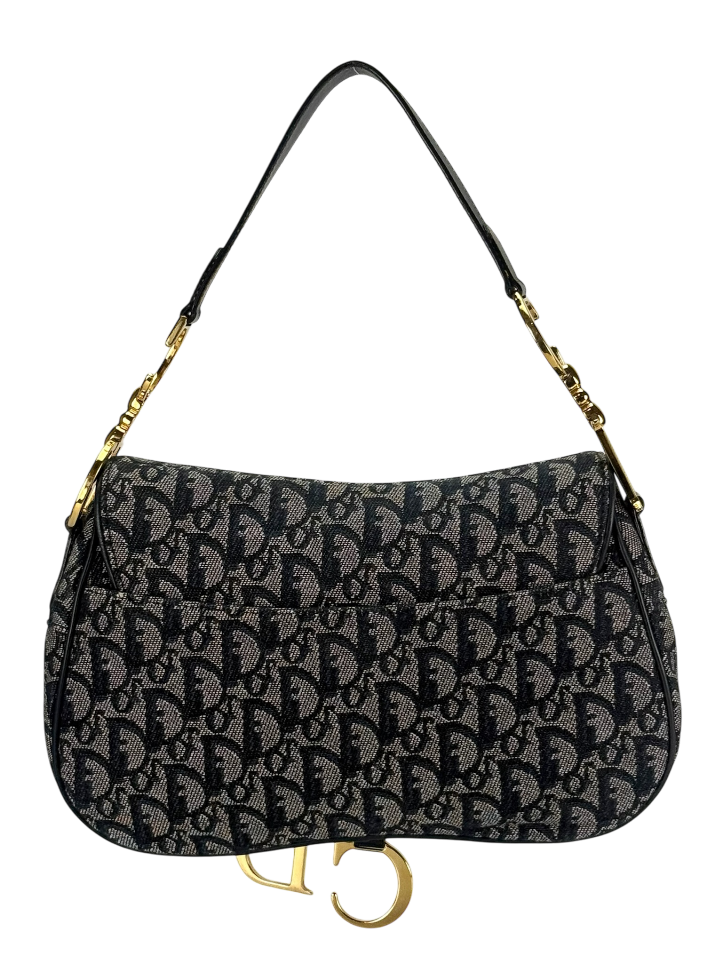 CHRISTIAN DIOR - Canvas Trotter Double Saddle Bag Handbag
