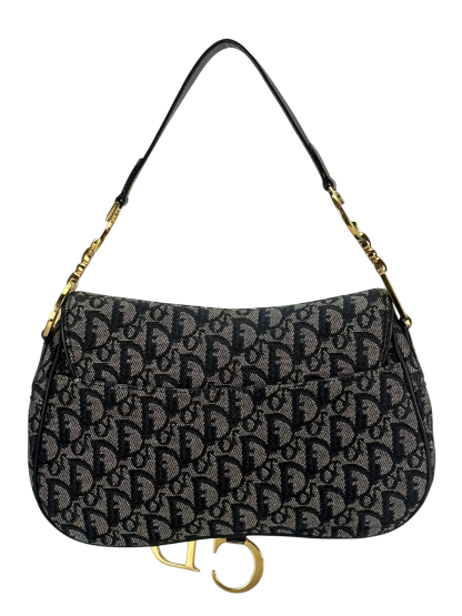 CHRISTIAN DIOR - Canvas Trotter Double Saddle Bag Handbag