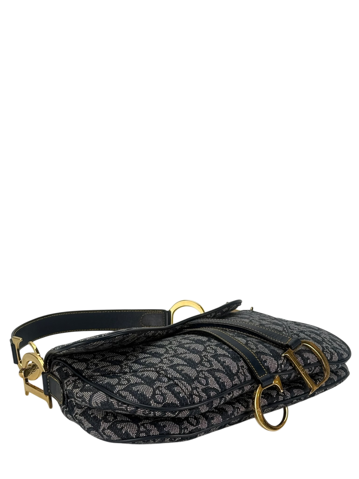 CHRISTIAN DIOR - Canvas Trotter Double Saddle Bag Handbag