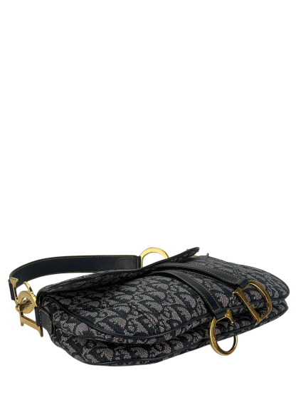 CHRISTIAN DIOR - Canvas Trotter Double Saddle Bag Handbag