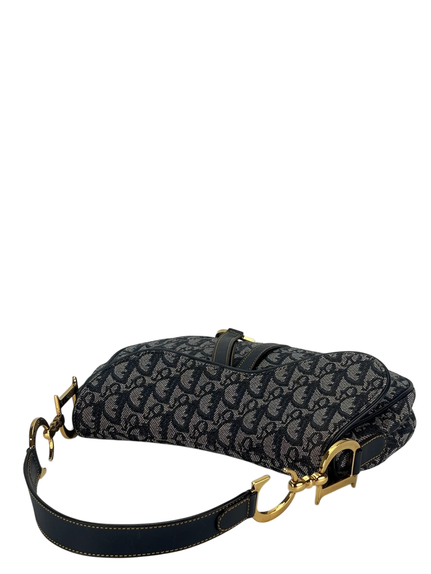CHRISTIAN DIOR - Canvas Trotter Double Saddle Bag Handbag