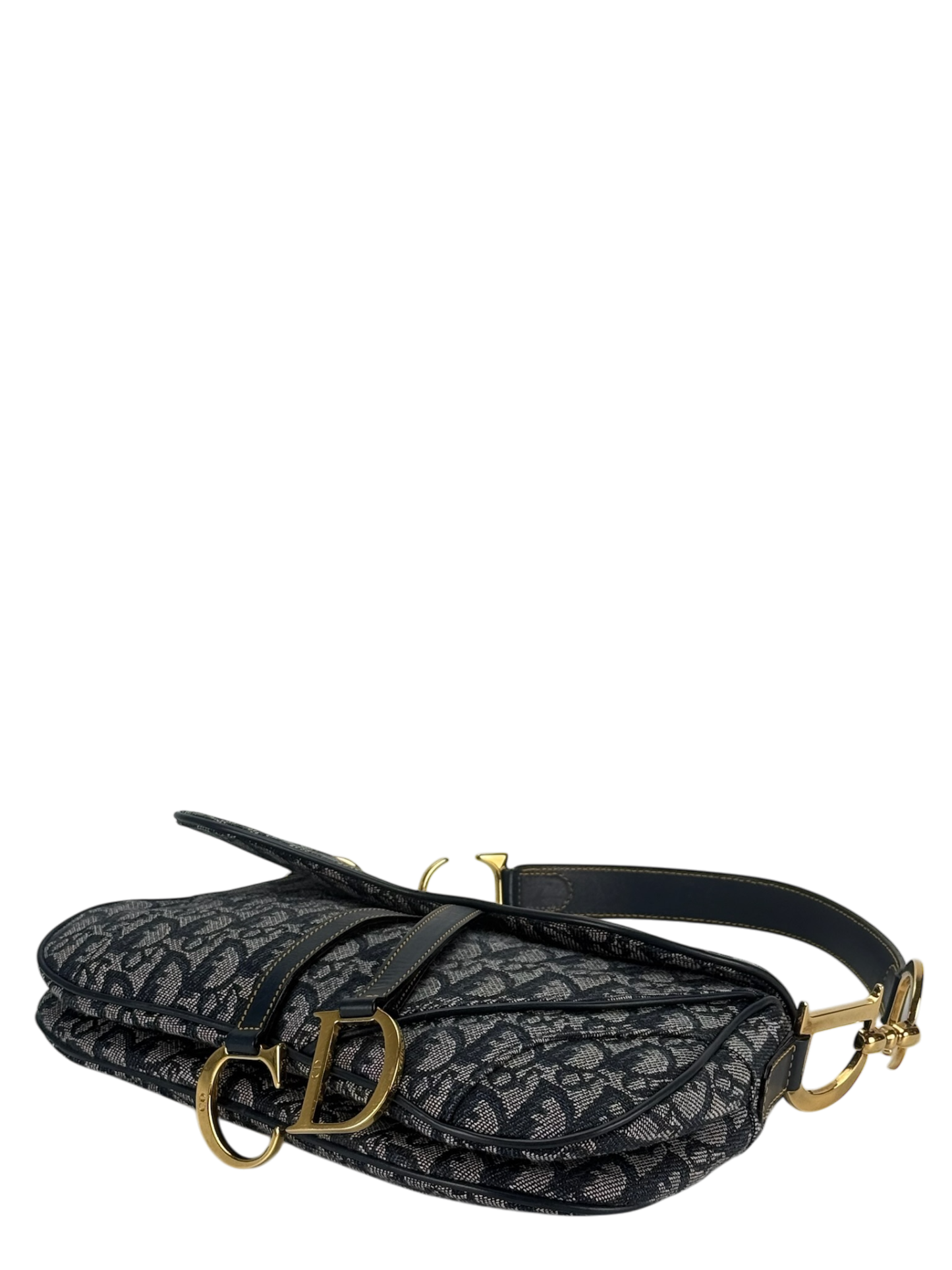 CHRISTIAN DIOR - Canvas Trotter Double Saddle Bag Handbag