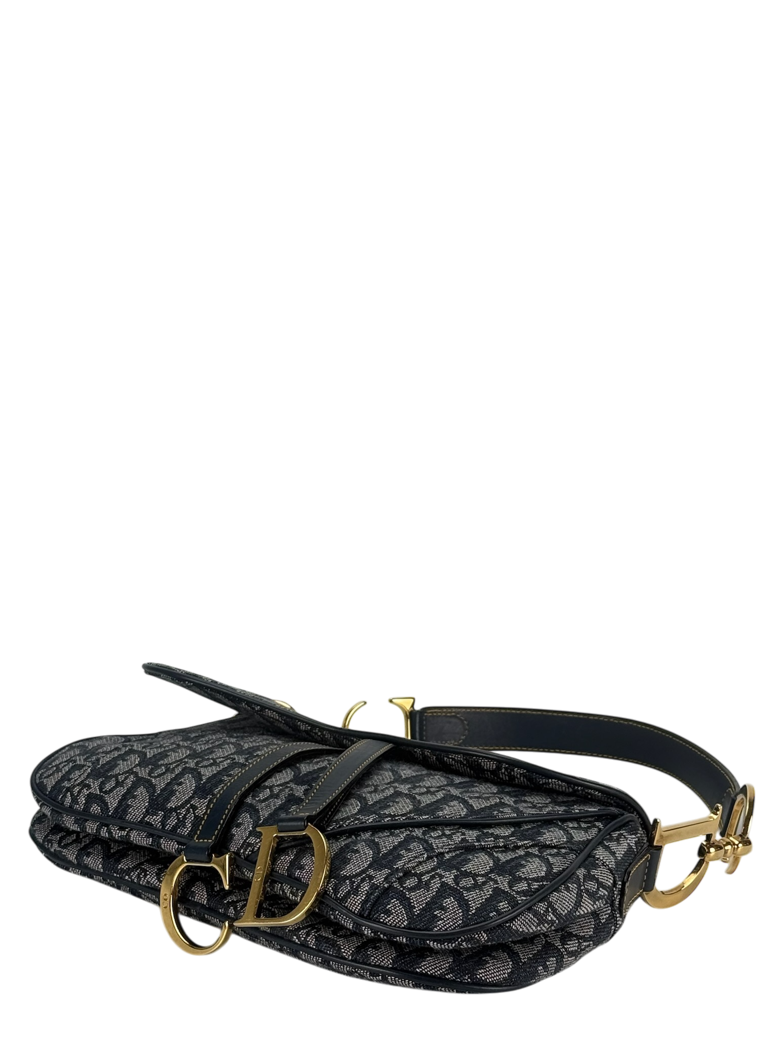 CHRISTIAN DIOR - Canvas Trotter Double Saddle Bag Handbag