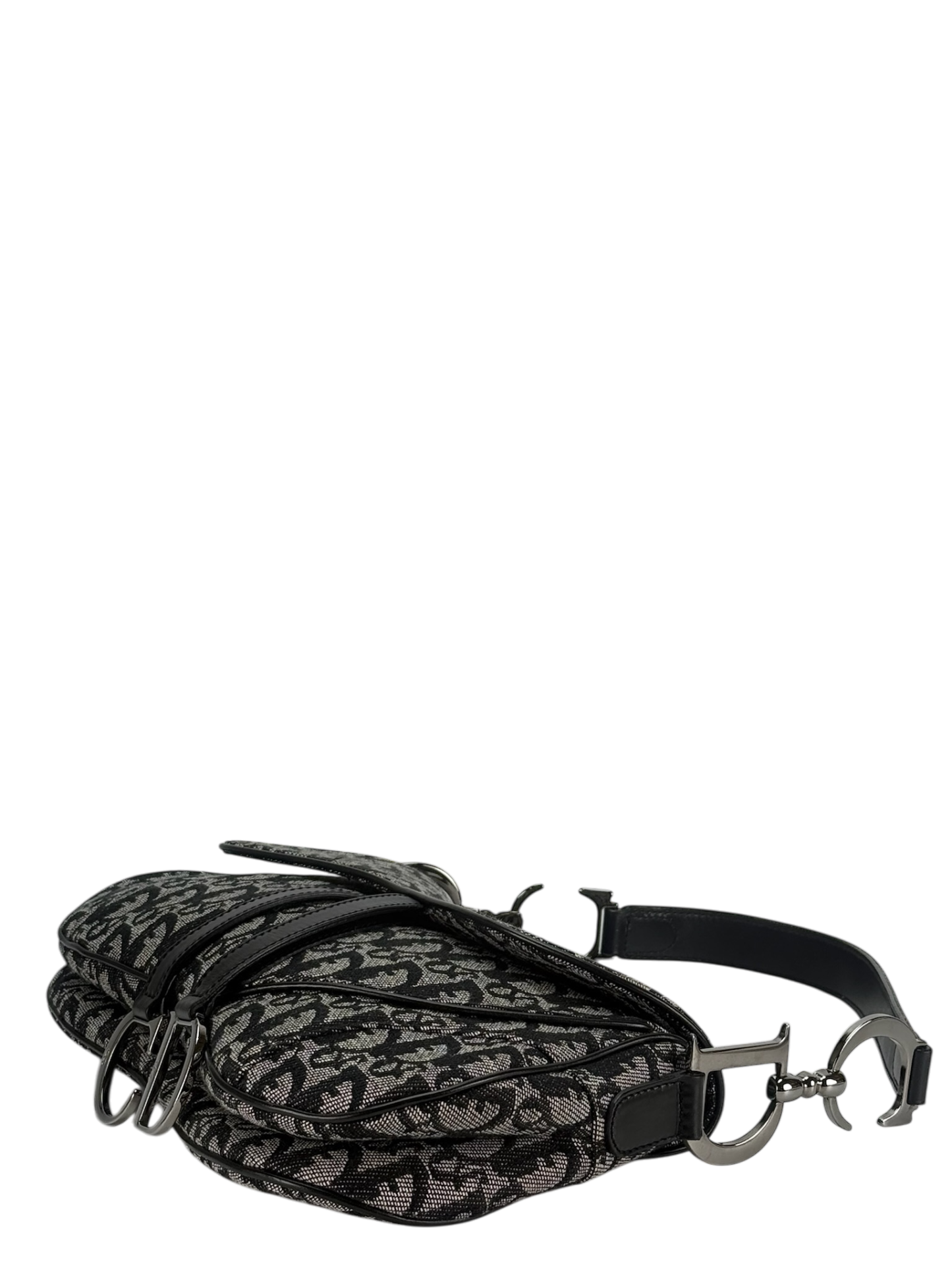 CHRISTIAN DIOR - Canvas Trotter Double Saddle Bag Handbag