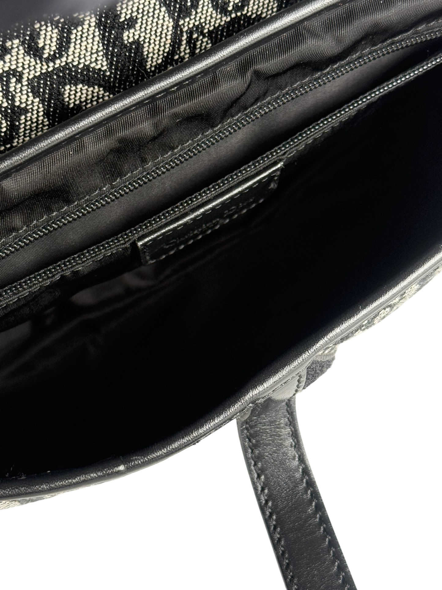 CHRISTIAN DIOR - Canvas Trotter Double Saddle Bag Handbag