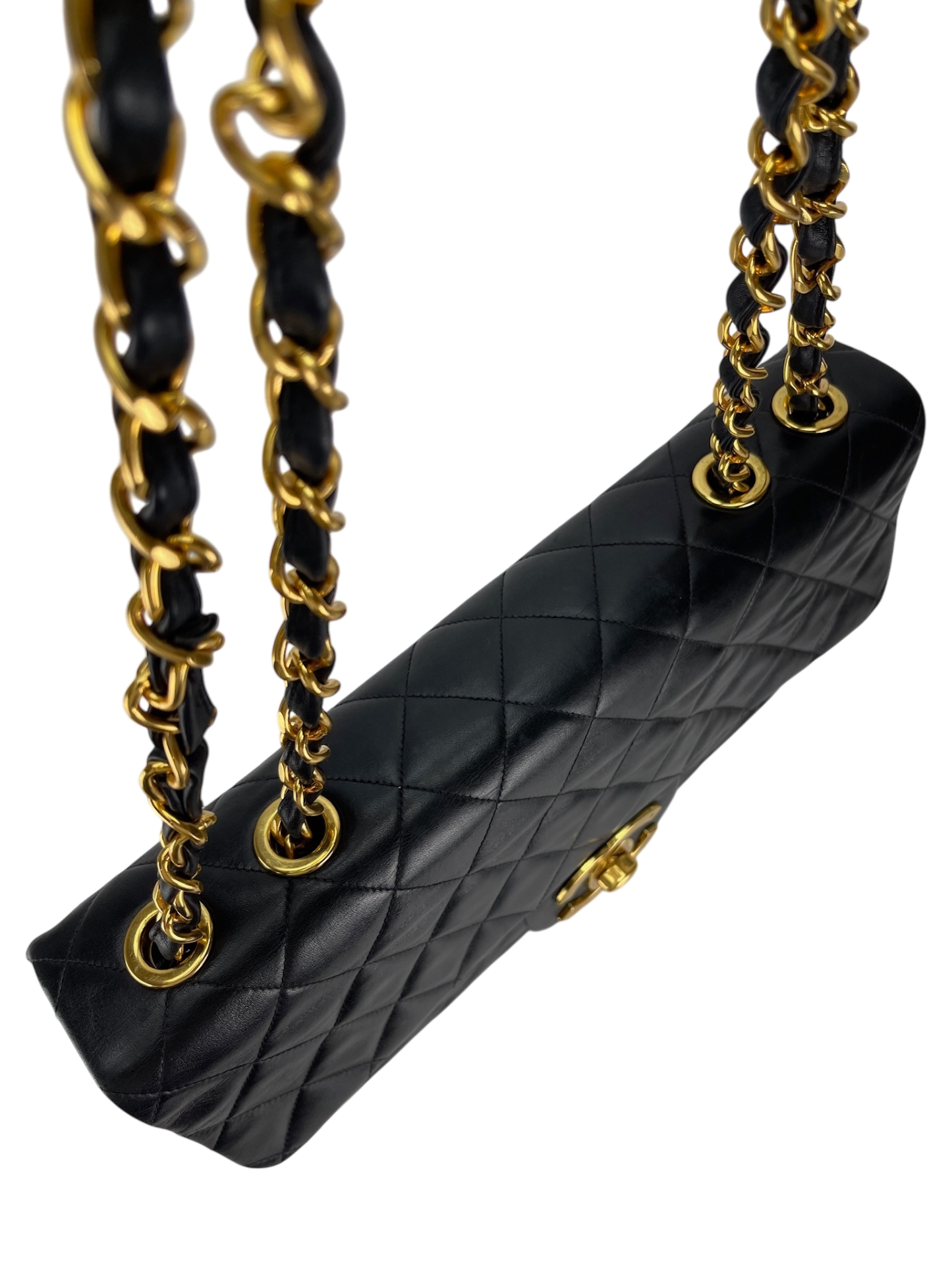 CHANEL - Black Lambskin Jumbo Flap Bag