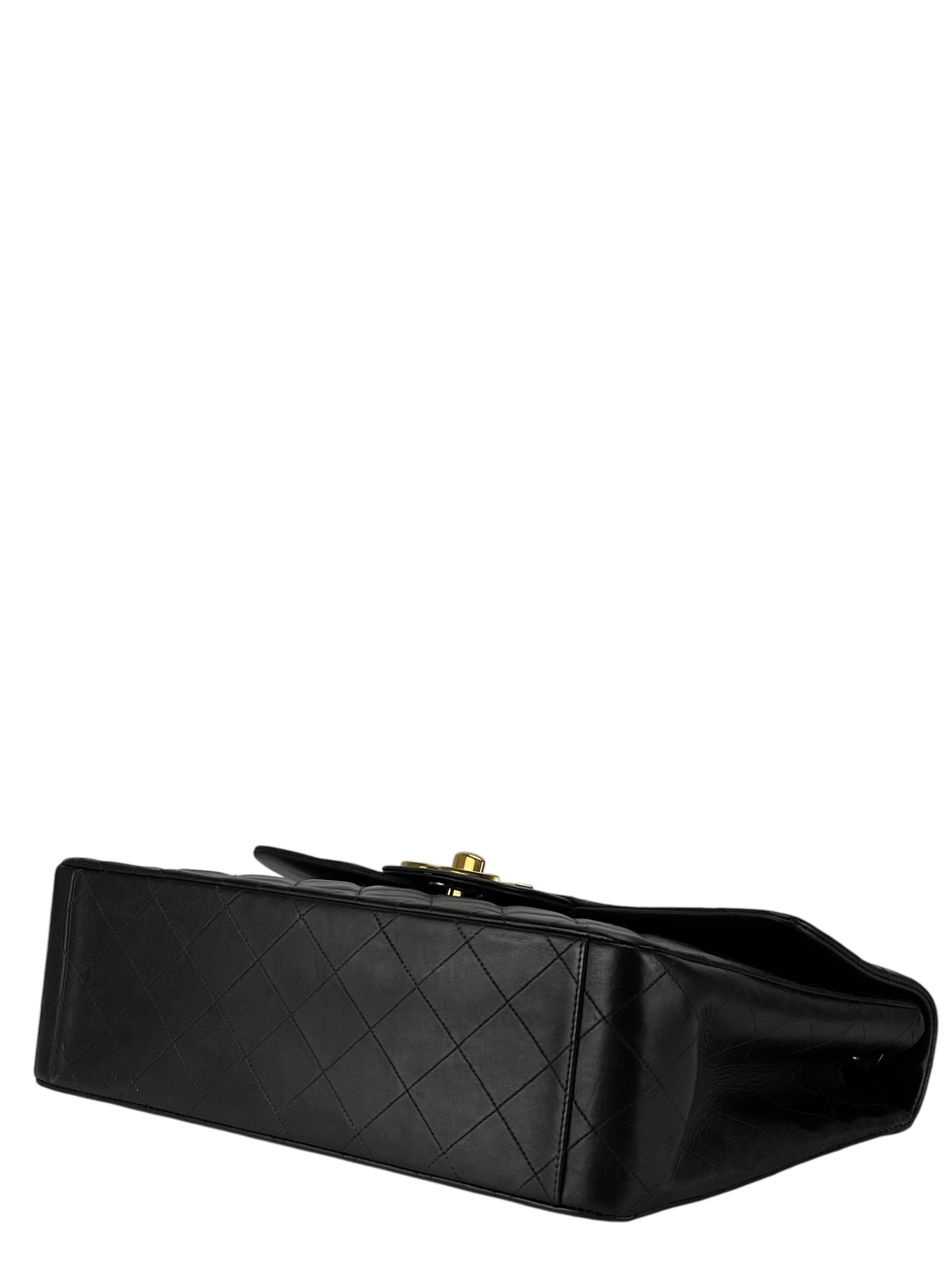CHANEL - Black Lambskin Jumbo Flap Bag