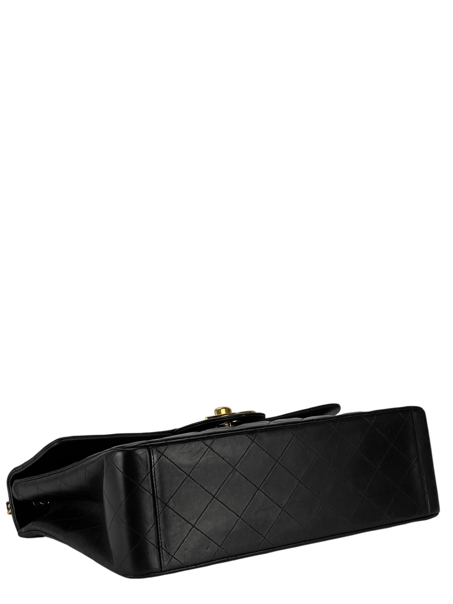 CHANEL - Black Lambskin Jumbo Flap Bag