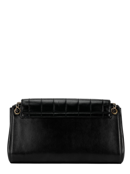 CHANEL - 2.55 Chocolate Bar Chain Shoulder Bag Black Lambskin Gold Hardware