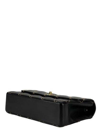 CHANEL - Black Lambskin Classic Wild Stitch Chain Shoulder bag