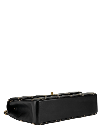 CHANEL - Black Lambskin Classic Wild Stitch Chain Shoulder bag