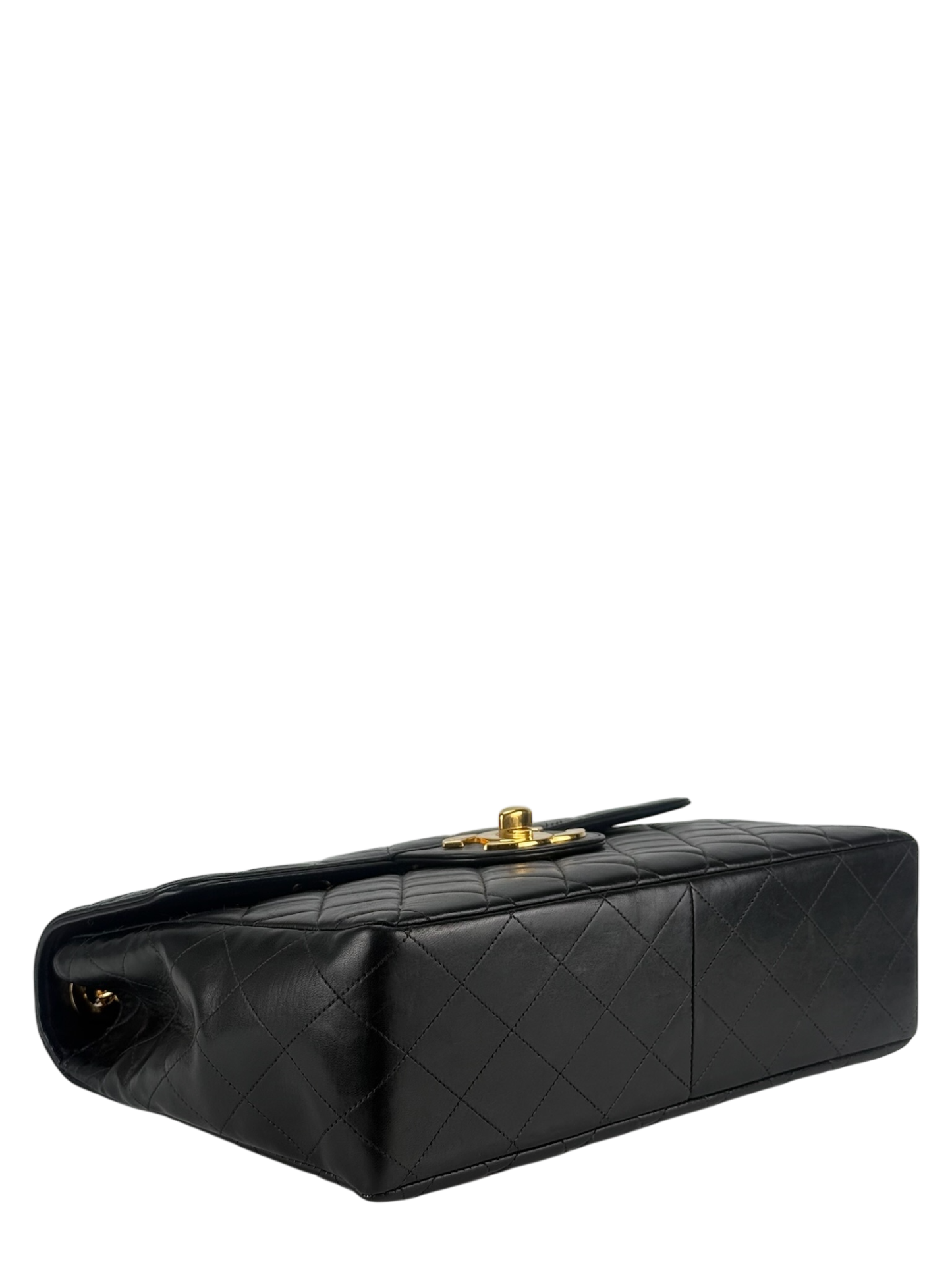 CHANEL - Black Lambskin Jumbo Flap Bag 30