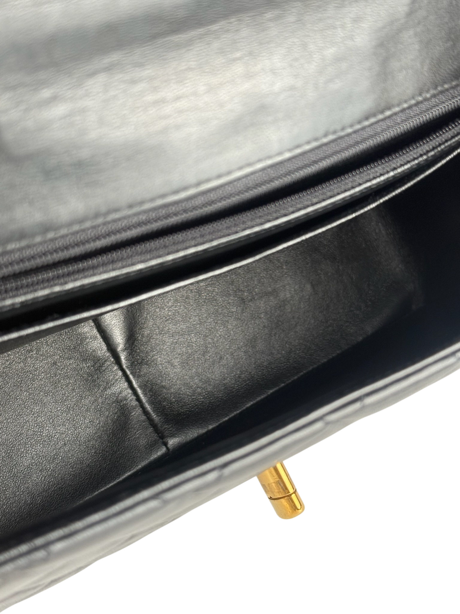 CHANEL - Black Lambskin Jumbo Flap Bag 30