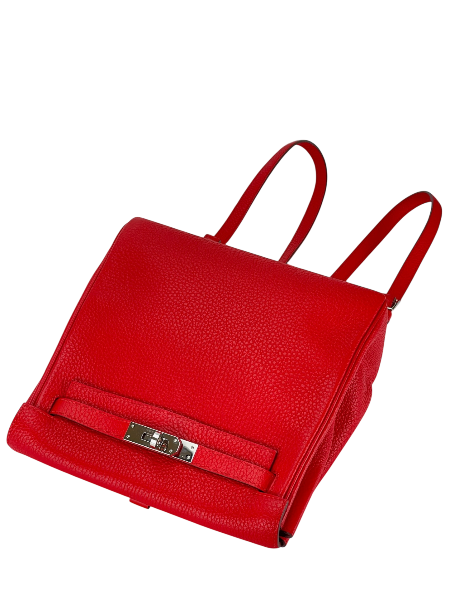 HERMES - Kelly Ado S3 Rouge coeur Tourillon Clemence Sliver Hardware