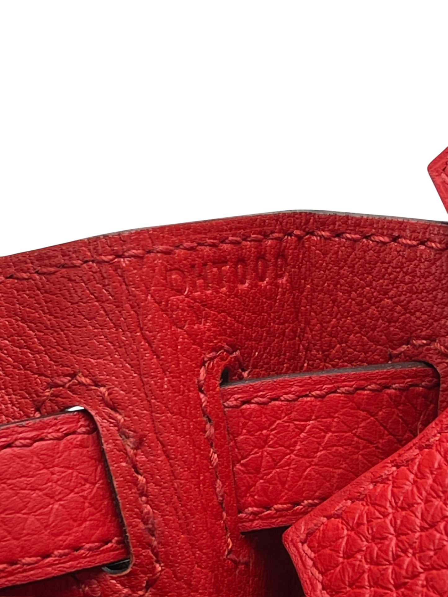 HERMES - Kelly Ado S3 Rouge coeur Tourillon Clemence Sliver Hardware