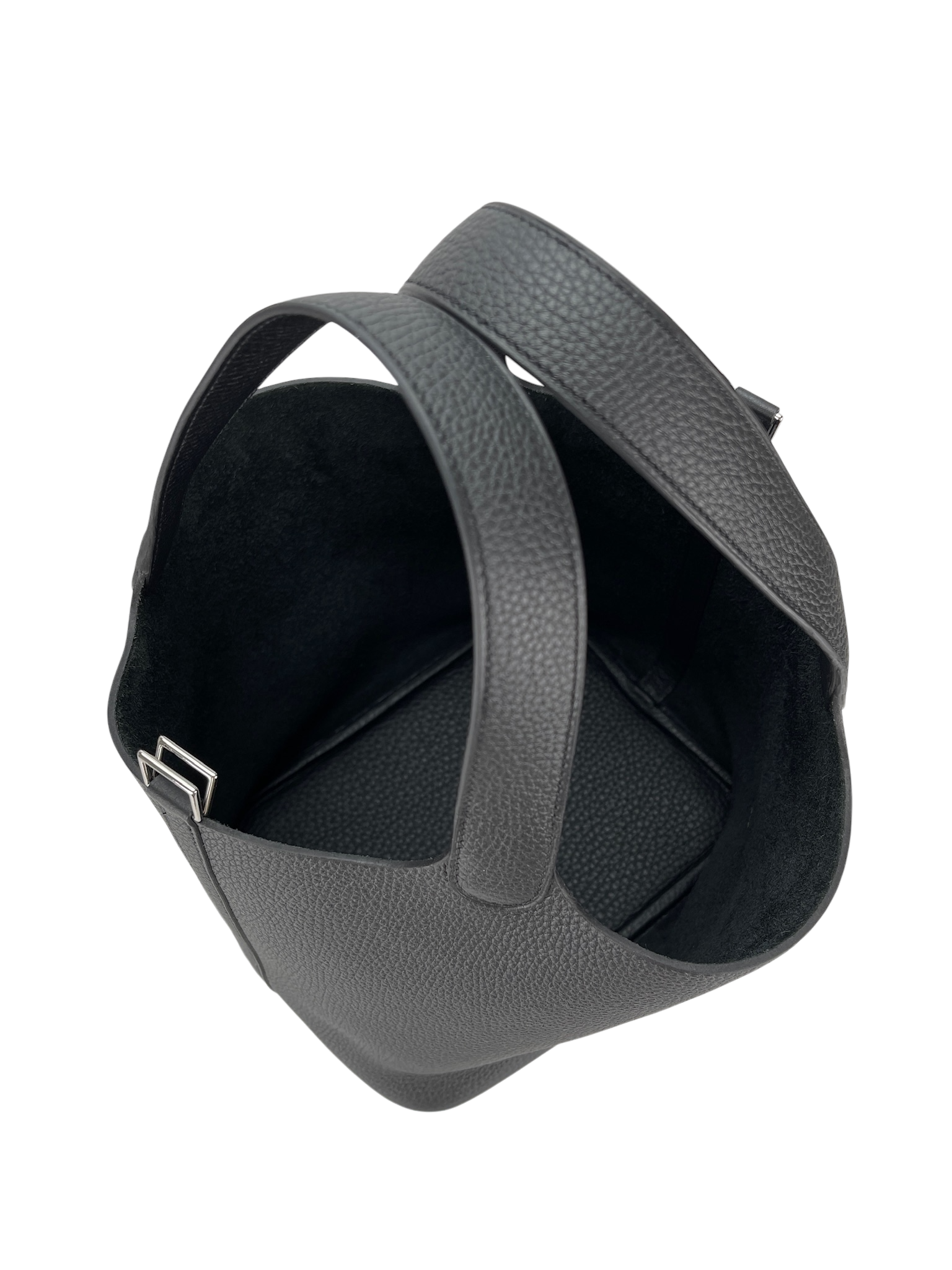 HERMES - Picotin 22 PM Black Tourillon Clemence Palladium Hardware