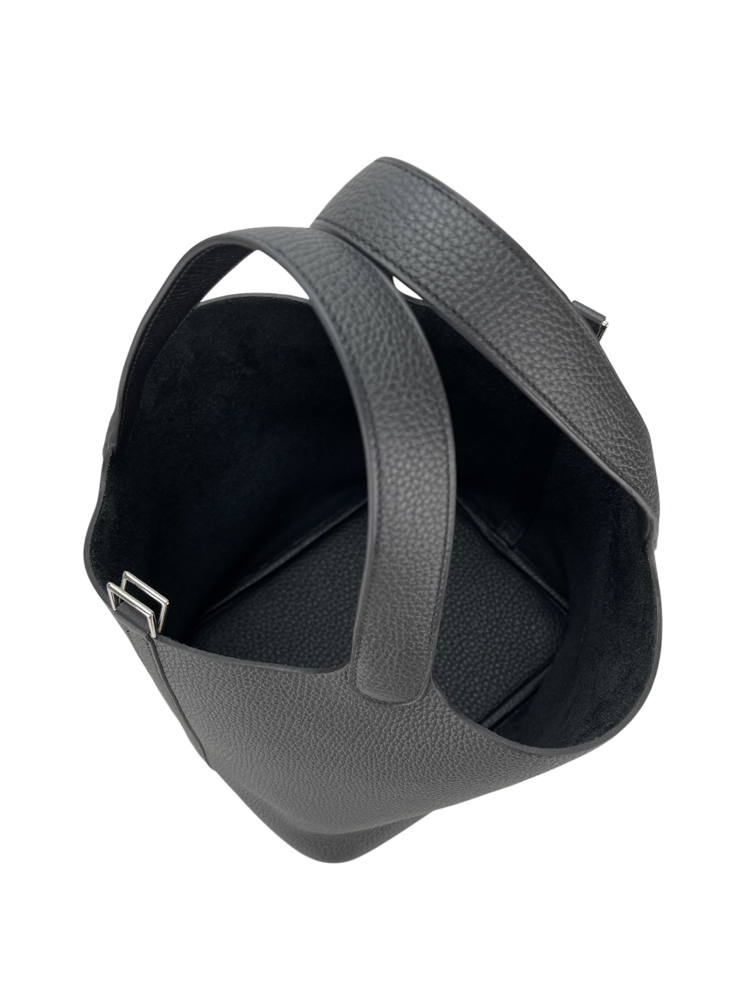 HERMES - Picotin 22 PM Black Tourillon Clemence Palladium Hardware