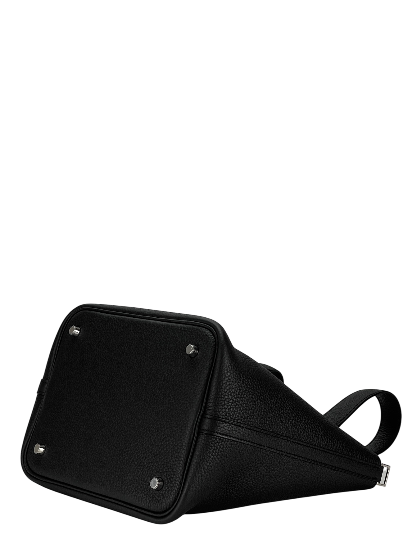 HERMES - Picotin 22 PM Black Tourillon Clemence Palladium Hardware