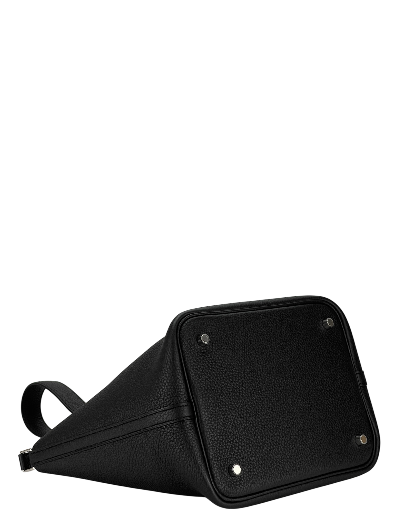 HERMES - Picotin 22 PM Black Tourillon Clemence Palladium Hardware