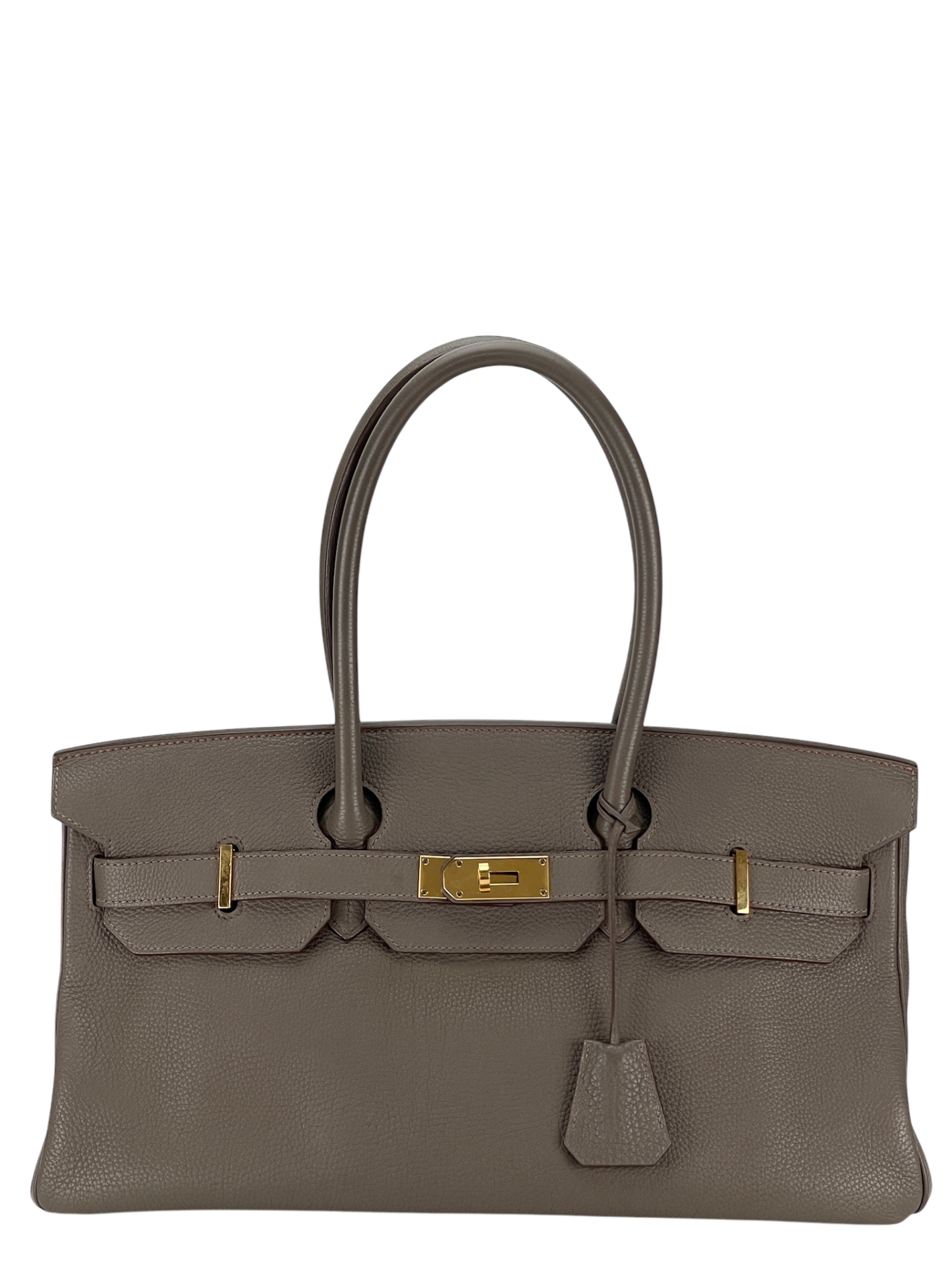 HERMES - Shoulder Birkin M8 Gris Asphalte Togo Gold Hardware
