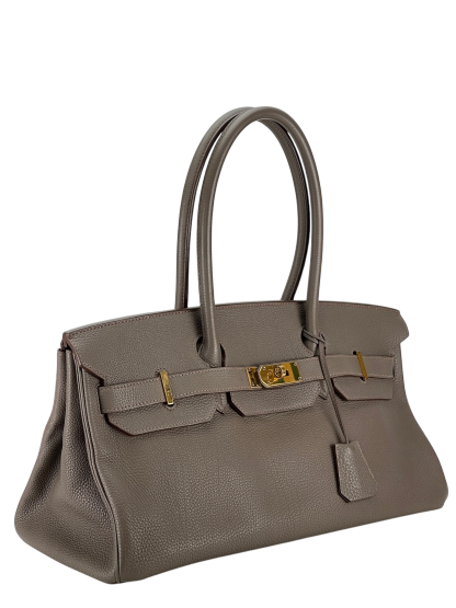 HERMES - Shoulder Birkin M8 Gris Asphalte Togo Gold Hardware