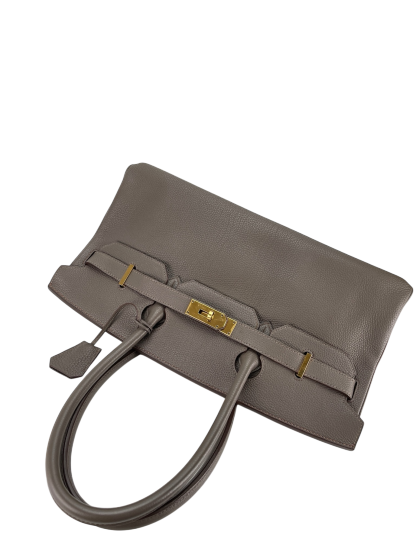 HERMES - Shoulder Birkin M8 Gris Asphalte Togo Gold Hardware