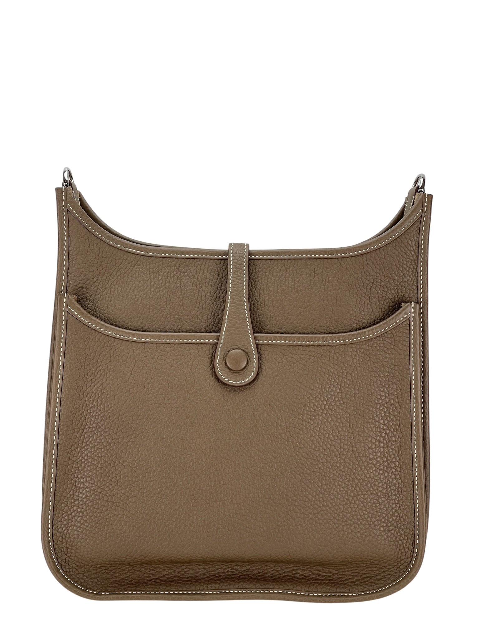 HERMES - Evelyne PM Etoupe Tourillon Clemence Palladium Hardware