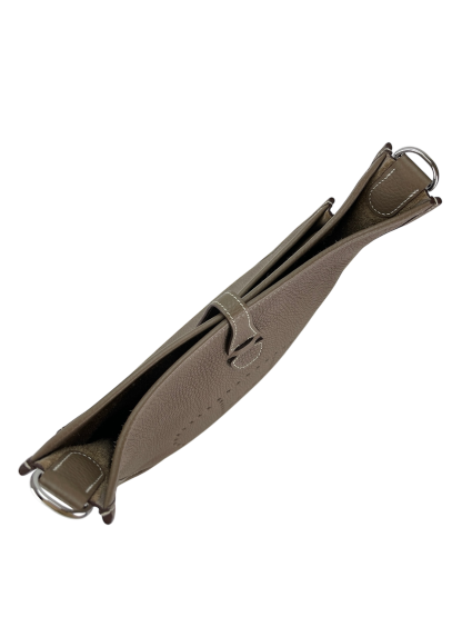 HERMES - Evelyne PM Etoupe Tourillon Clemence Palladium Hardware