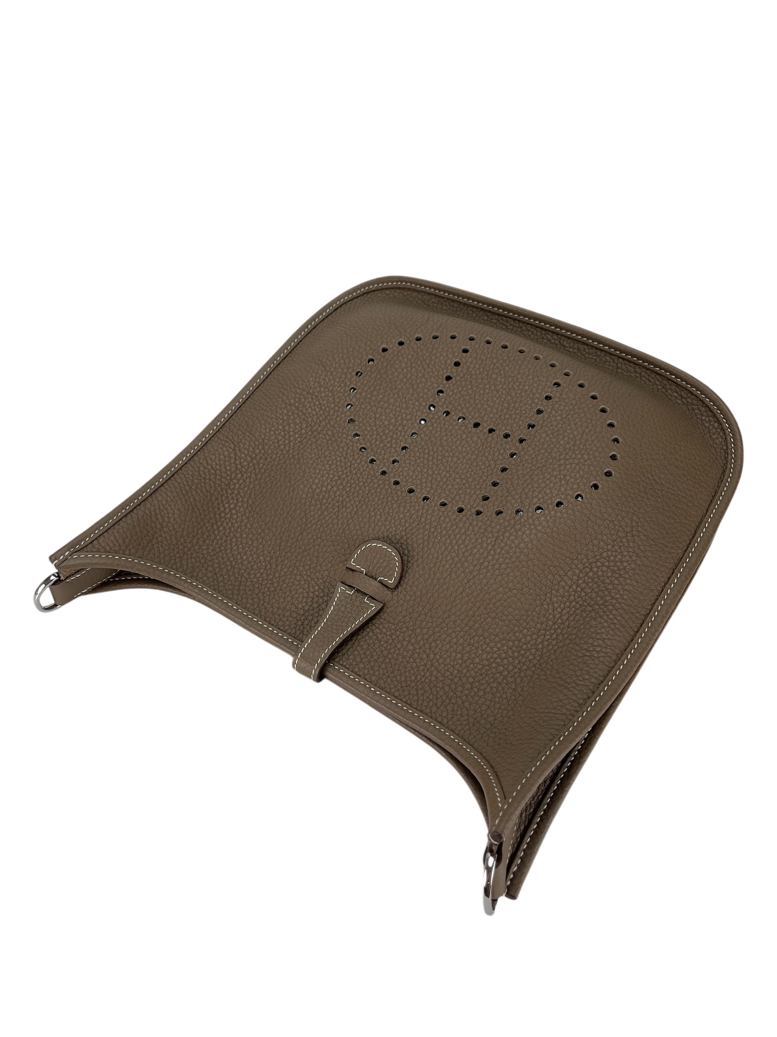 HERMES - Evelyne PM Etoupe Tourillon Clemence Palladium Hardware