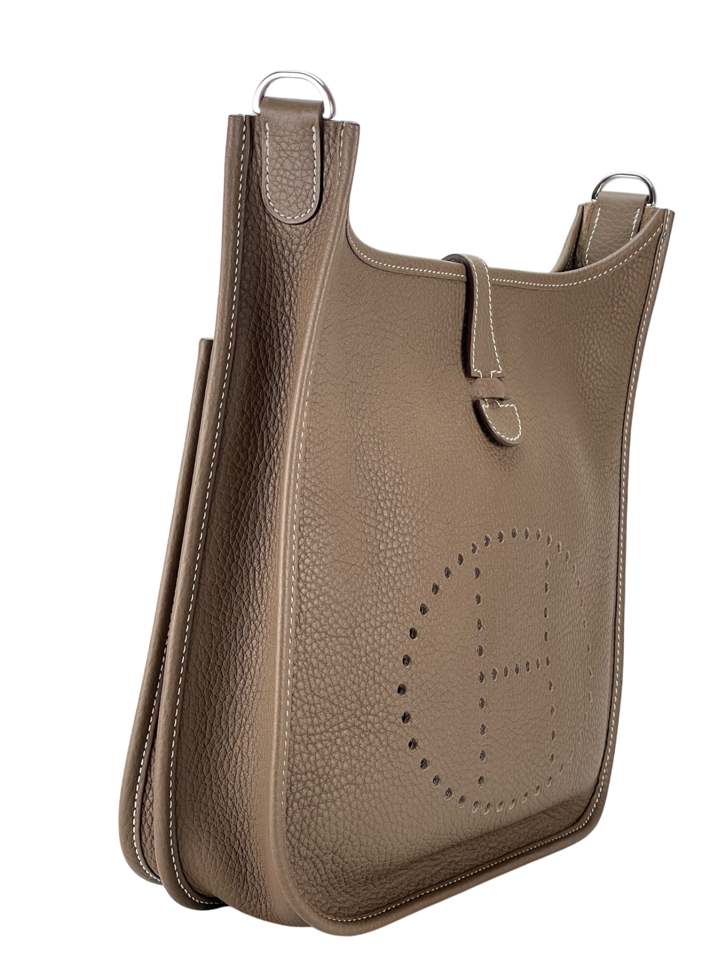 HERMES - Evelyne PM Etoupe Tourillon Clemence Palladium Hardware