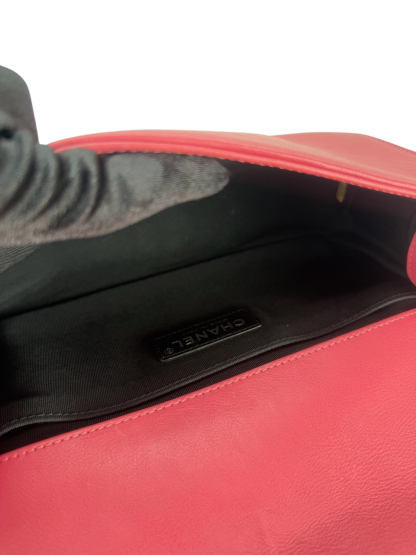 CHANEL - Medium Boy Flap Bag Pink Caviar Sliver Hardware