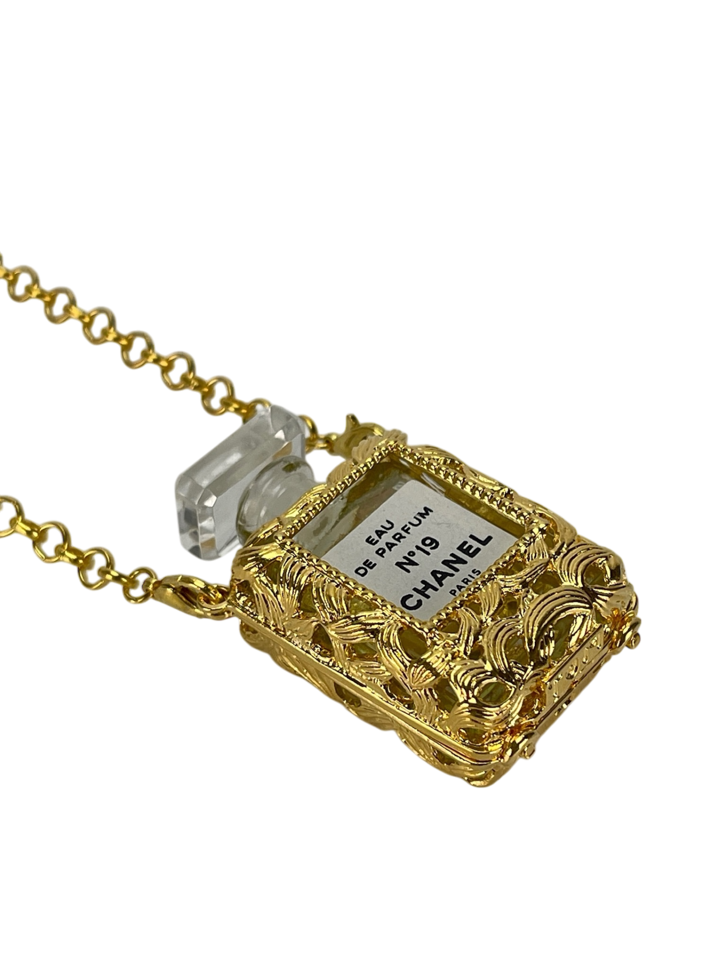 CHANEL - 1990s N.19 Perfume Case Necklace