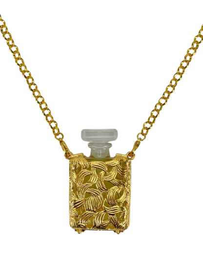 CHANEL - 1990s N.19 Perfume Case Necklace