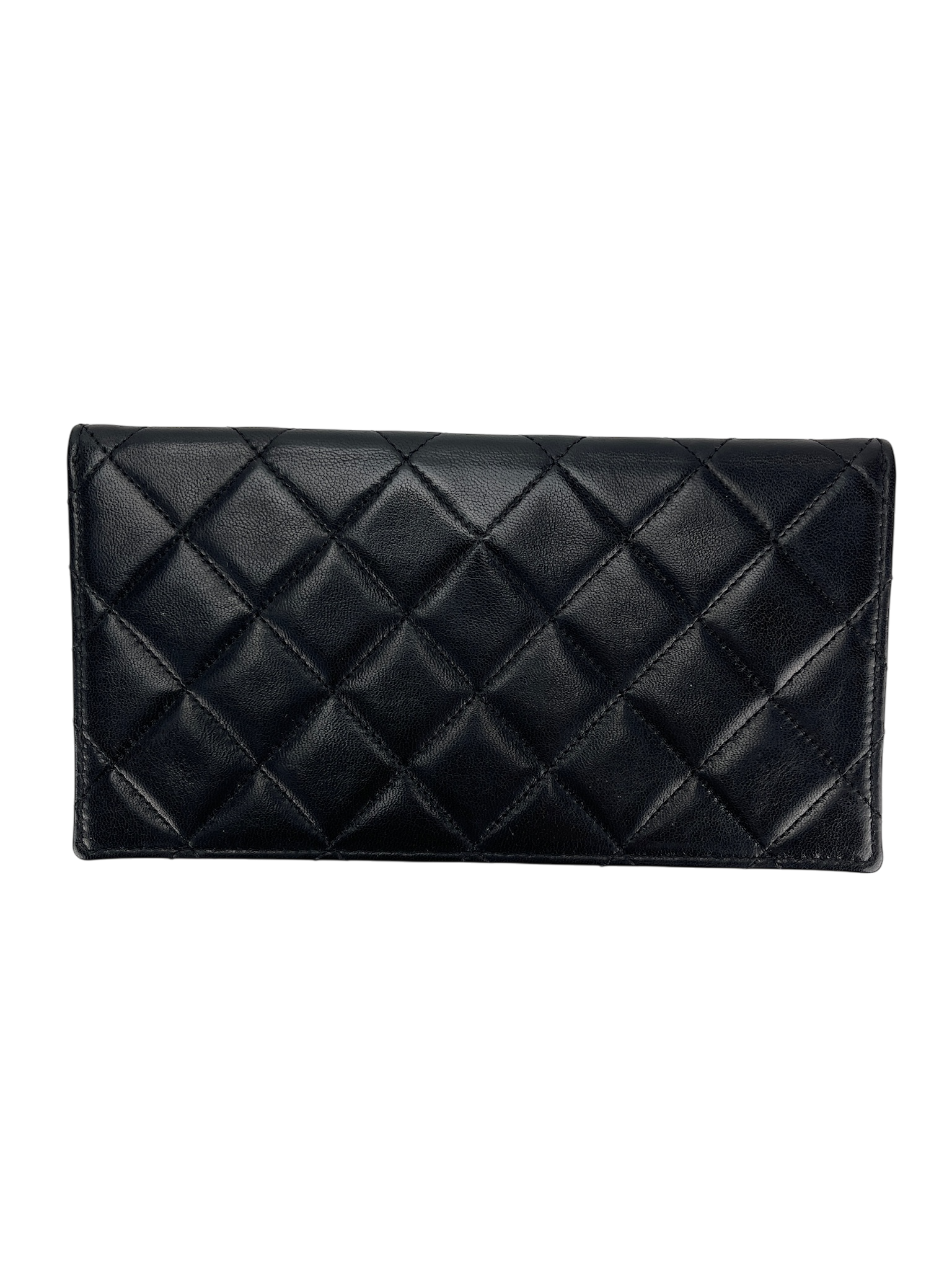 CHANEL - Black Lambskin Medium Classic Single Flap Shoulder Bag With Pouch