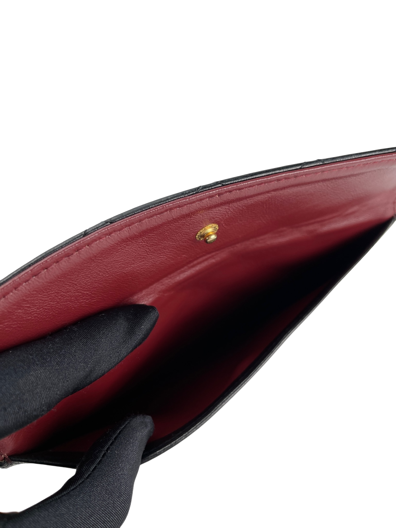 CHANEL - Black Lambskin Medium Classic Single Flap Shoulder Bag With Pouch