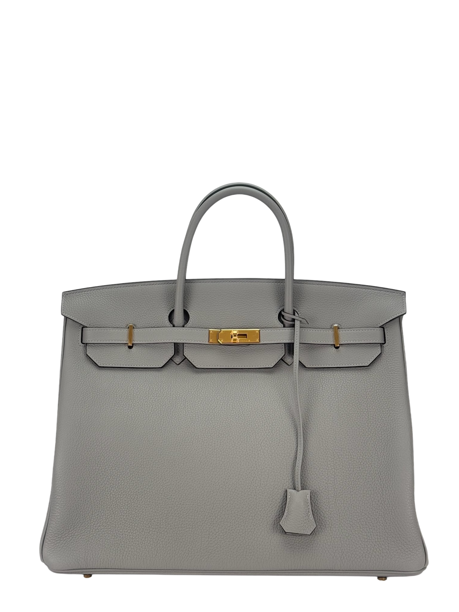 HERMES - Birkin 40 4Z Gris Mouette Togo Gold Hardware