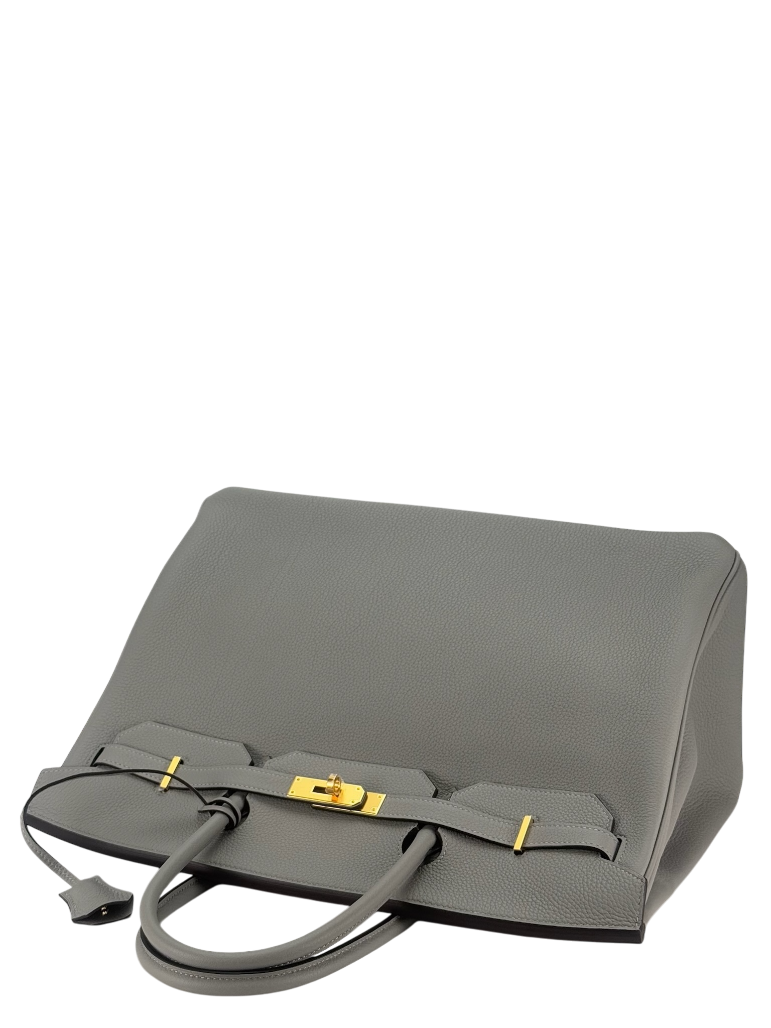 HERMES - Birkin 40 4Z Gris Mouette Togo Gold Hardware