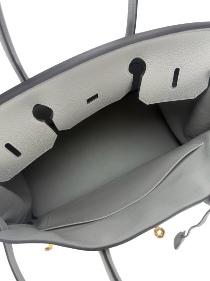 HERMES - Birkin 40 4Z Gris Mouette Togo Gold Hardware