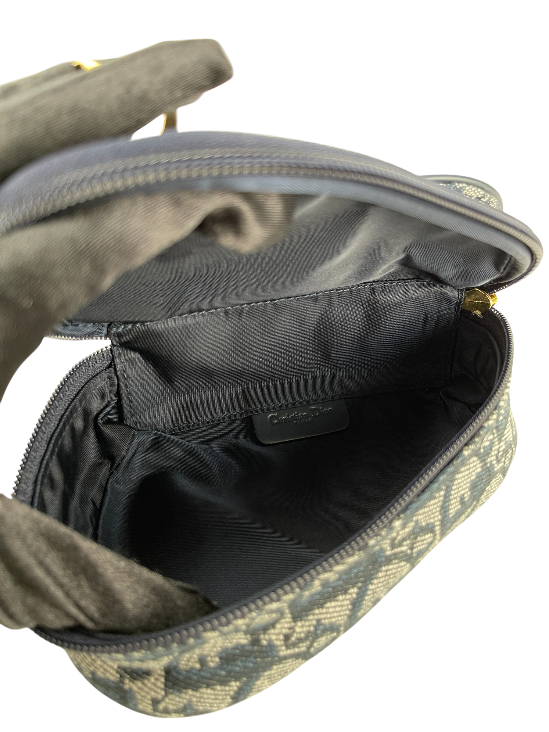 CHRISTIAN DIOR - Navy Trotter Saddle Pouch Bag