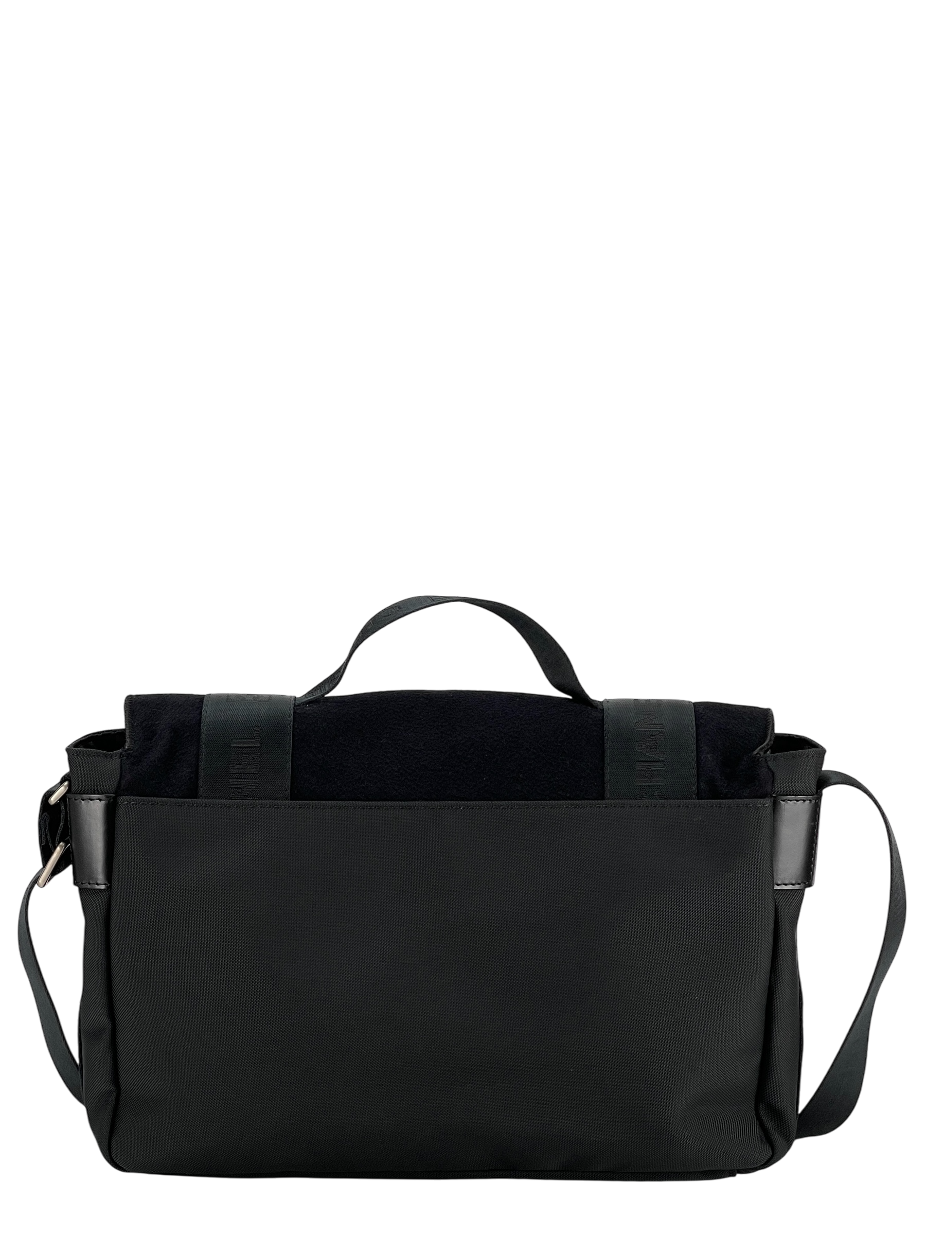 CHANEL - Black Sport Line Nylon Felt Shoulder Bag Silver Hardware 