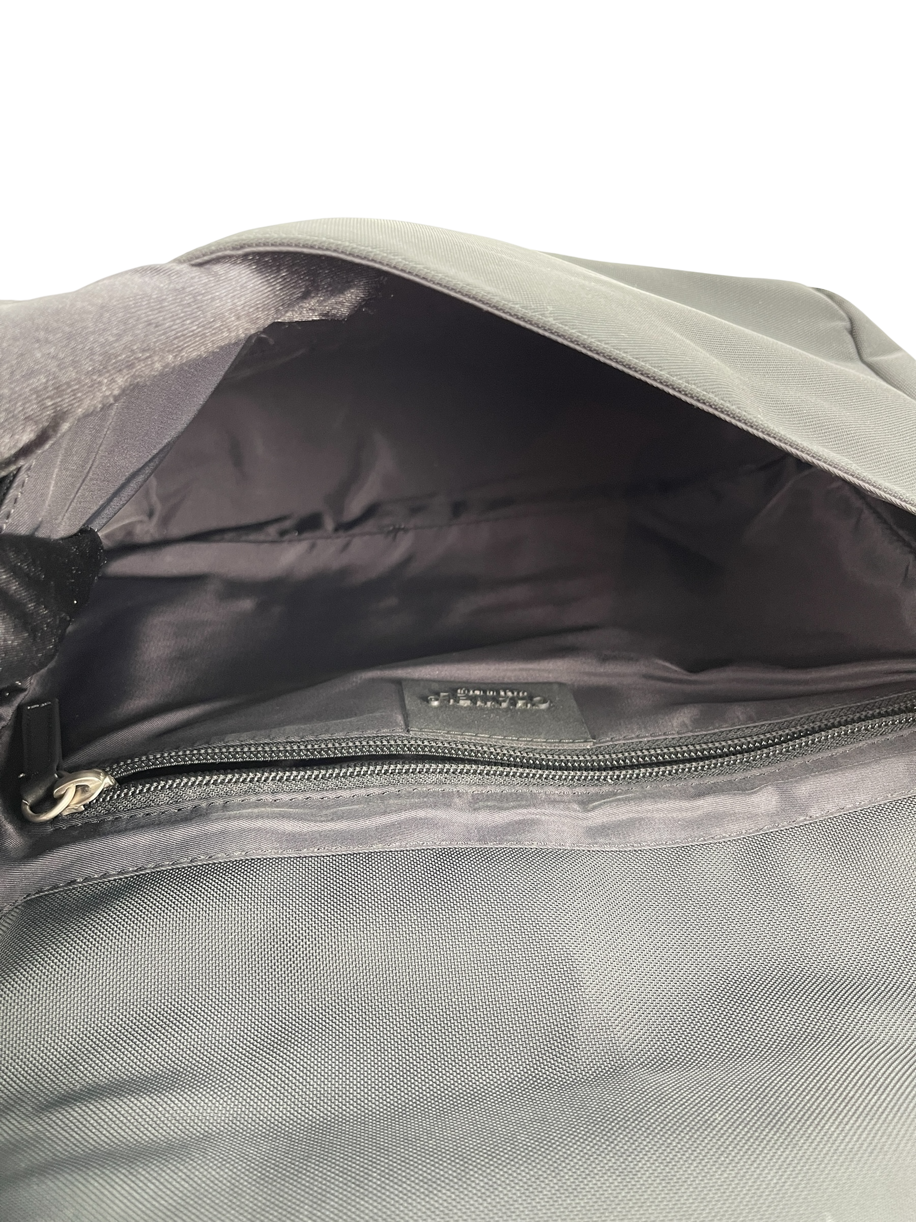 CHANEL - Black Sport Line Nylon Felt Shoulder Bag Silver Hardware 