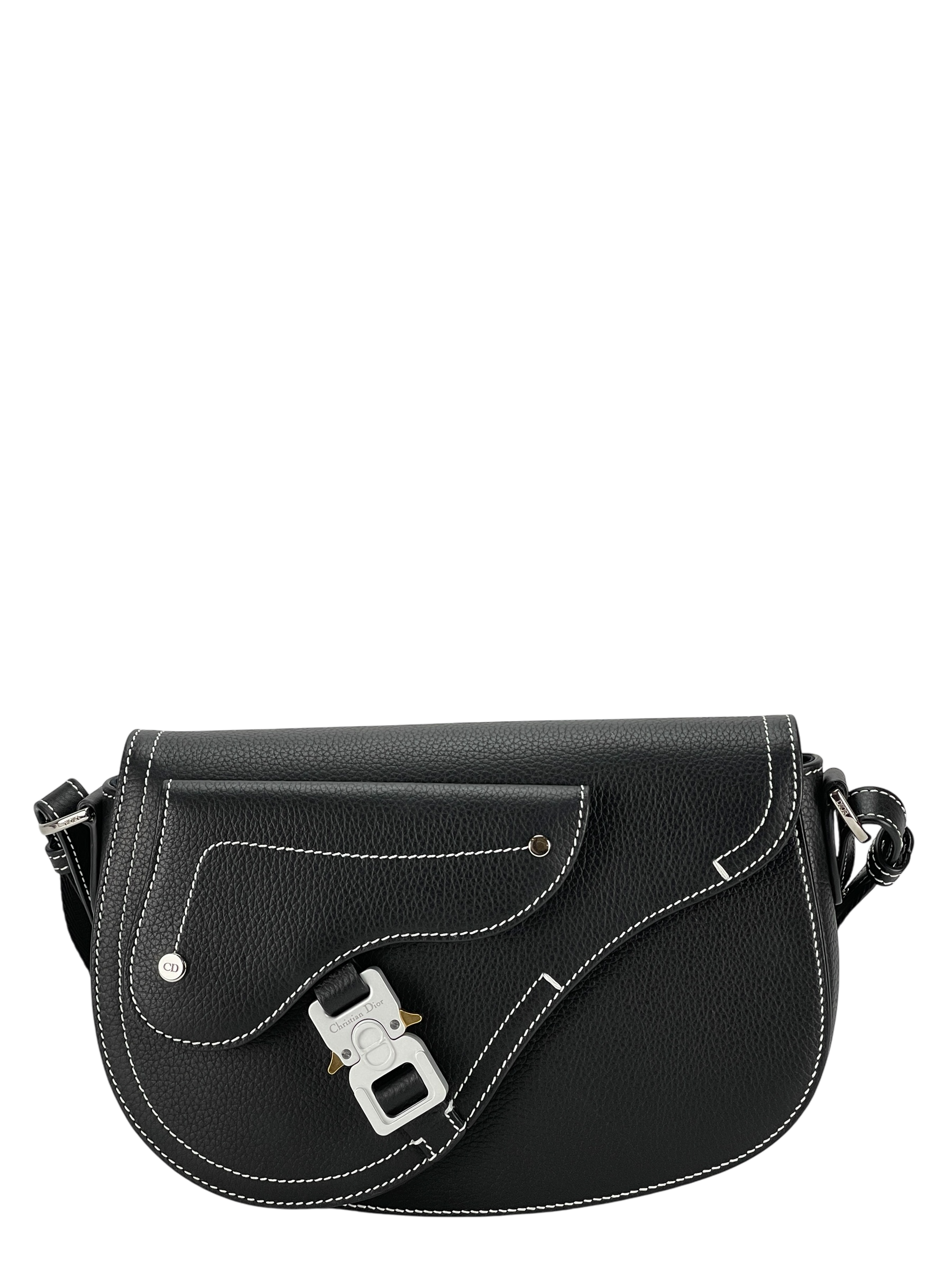 CHRISTIAN DIOR - Grained Calfskin Saddle Messenger Bag