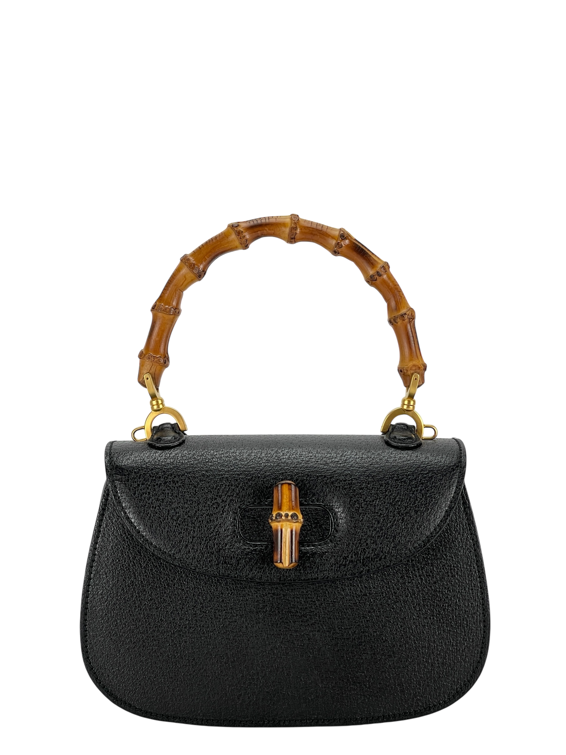GUCCI - 2way Smalll leather Bamboo Handbag 