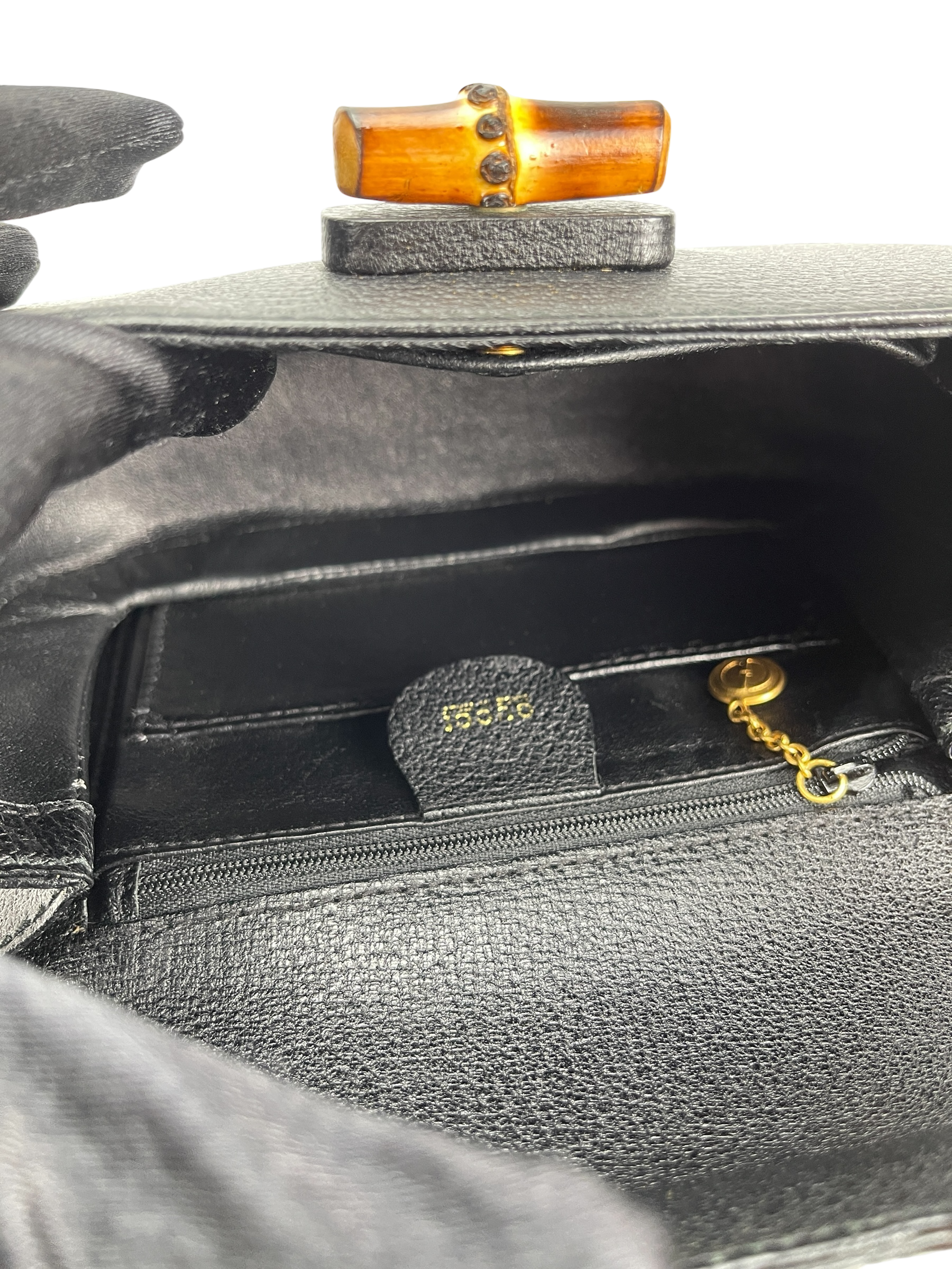 GUCCI - 2way Smalll leather Bamboo Handbag 