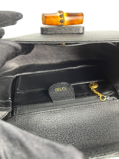 GUCCI - 2way Smalll leather Bamboo Handbag 